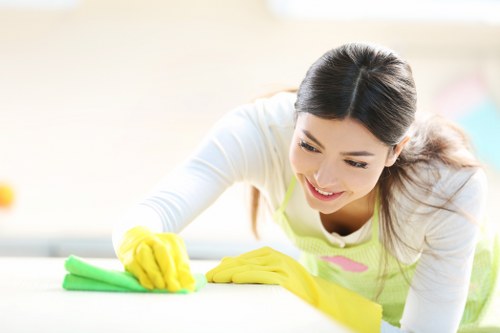 Cleaning carpeted corridors in a commercial building near EN5