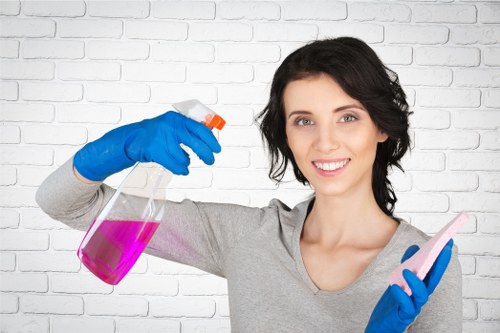 Local cleaning team preparing a home in EN5 before move-in
